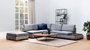 Atelier Del Sofa Tulip Corner Left con Pouf - Gris oscuro